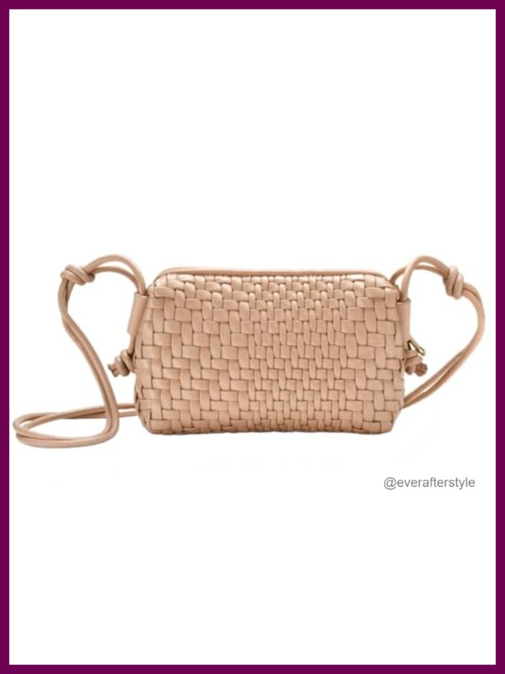 Woven Crossbody Bag Vegan Leather Braided Purse Small Adjustable Strap